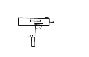 gun drawing of a kid